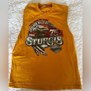Rare Harley Davidson Deadwood SD Sturgis 75th Cutoff Tank M